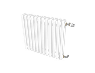 Heating radiator. Isolated on white background. 3d Vector illustration.