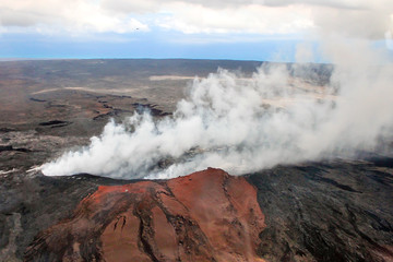 smoking volcano big island hawaii