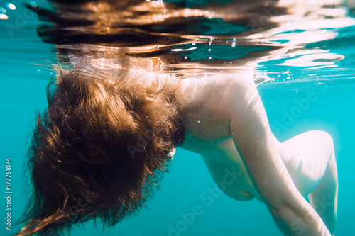 Nude Women Swimming Underwater Stock Photos, Pictures 