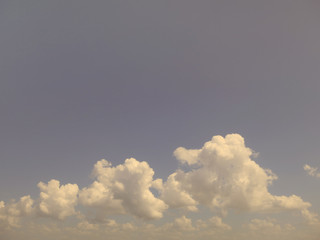 Cumulus clouds and blue sky during summer