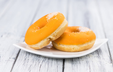 Donuts (fresh made; selective focus)