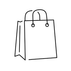 Icona shopping bag. Modern style. Linear.