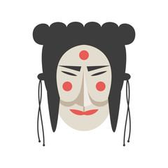 Traditional mask icon on the white background.
