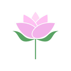 Lotus icon on the white background.