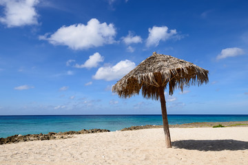 Fototapeta na wymiar Small cosy Ancon beach being in the vicinity of the Trinidad city on Cuba.