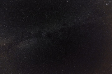 Starry sky and milky way in the period of the new moon . Night photography.