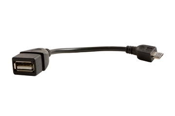 OTG USB cable isolated on white background