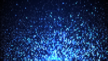 Scanning digital data blue hex code