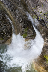 Fototapeta premium Grüne Gumpe, Wasserfall, Bayrischzell, Oberbayern, Bayern, Deutschland