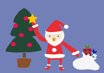 サンタクロース　クリスマスのイメージ