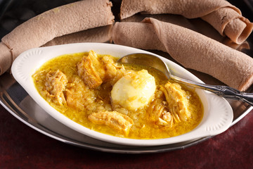 Ethiopian Doro Wat with Injera