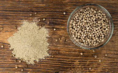 Portion of White Pepper