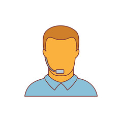 Sport journalist icon, cartoon style