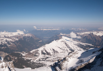 Beautiful Snow Alps Mountain view from Jungfraujoch, Switzerland