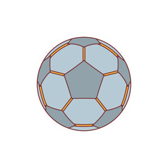 Fototapeta premium Soccer ball icon, cartoon style