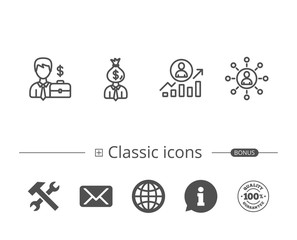 Business Networking, Portfolio and Job results.