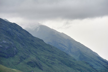 Clouds and mountains in Scotland