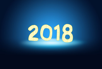 Happy New Year 2018 text design