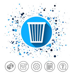 Recycle bin sign icon. Bin symbol.