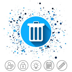 Recycle bin sign icon. Bin symbol.