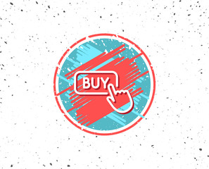 Click to Buy line icon. Online Shopping sign.