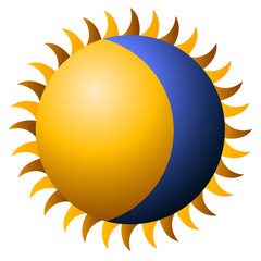 Isolated sun and moon icon