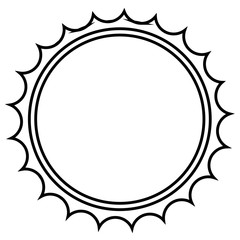 Isolated outline of a sun