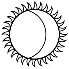 Isolated sun and moon icon