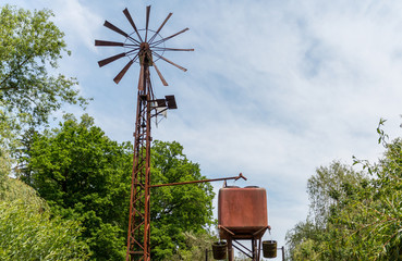 old wind water pump