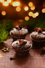 Weihnachtliche Schokomuffins