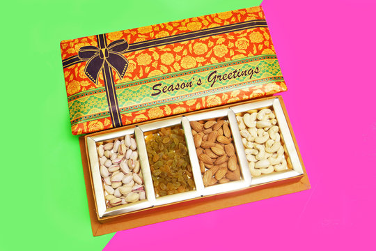 Box with dry fruits 
