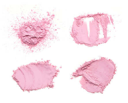 crumbled pink powder