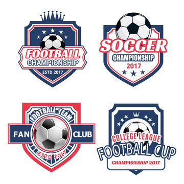 Vector icons for soccer championship cup