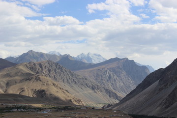 beautiful mountain landscape in Nepal.to a meeting of adventure
