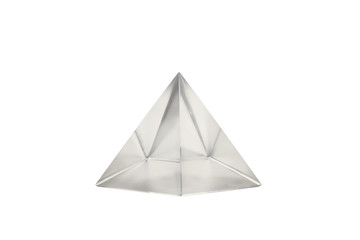 Pyramid glass / View of pyramid glass on white background. - 177775957