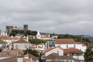 Fototapeta na wymiar Streets of Obidos, Portugal