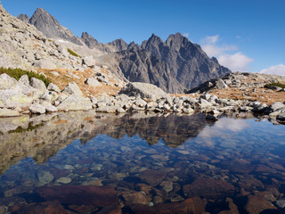 Mountain lake in the National Park of High Tatras, Slovakia