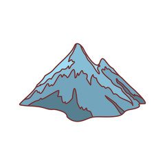 Mountain icon, cartoon style