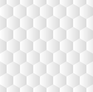 Seamless vector hexagonal pattern background. Each hexagon filled by light gradient.