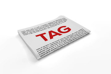 Tag on Newspaper background