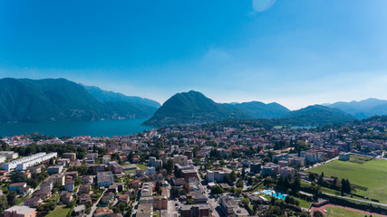 panorama of Lugano in Ticino