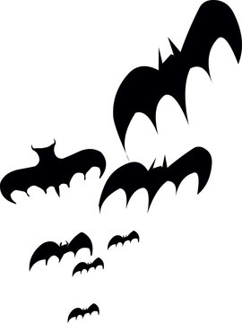 Bats Halloween Sticker Vintage Decoration