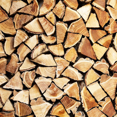 Stack of firewoods background