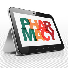 Health concept: Tablet Computer with Pharmacy on  display