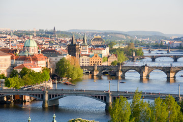 Fototapeta na wymiar Bridges in Prague