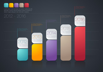 modern vector infographic diagram with bars