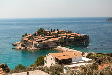 Fototapeta na wymiar view of the island of St. Stefan