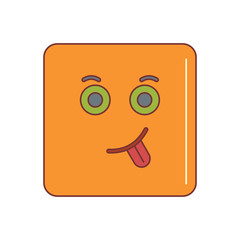 Emoticon icon, cartoon style