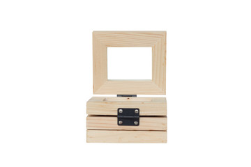 woodens picture frames isolated on white background