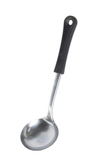 Metallic Soup ladle isolated on white background